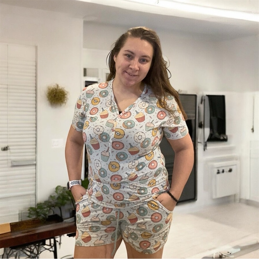 Bundle Of Joy | "Donut Grow Up" Two Piece Bamboo Pajama Set | Size Small